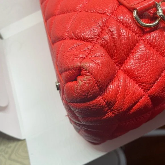 Kate Spade  Gold Coast Georgina  Marachino Red Quilted Leather Satchel Handbag - Picture 5 of 16